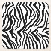 Zebra, zwart en wit, roodkleurig patroon verbergen kartonnen onderzetters (Voorkant)