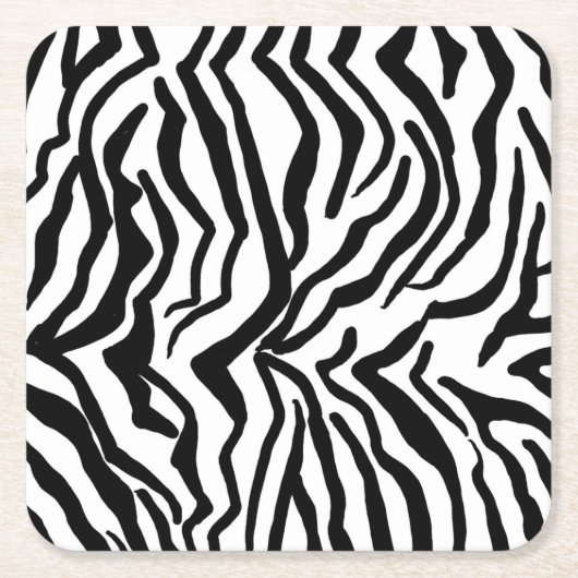 Zebra, zwart en wit, roodkleurig patroon verbergen kartonnen onderzetters (Voorkant)