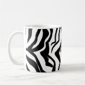 Zebra, zwart en wit, roodkleurig patroon verbergen koffiemok (Links)