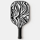 Zebra, zwart en wit, roodkleurig patroon verbergen pickleball paddle (Achterkant)