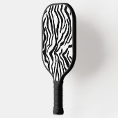 Zebra, zwart en wit, roodkleurig patroon verbergen pickleball paddle (Links)