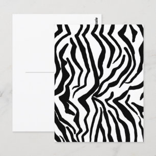 Zebra Zwart En Wit Verbergende Vachtpatroon Briefkaart