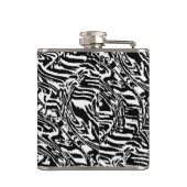 Zebra zwart heupfles (Achterkant)