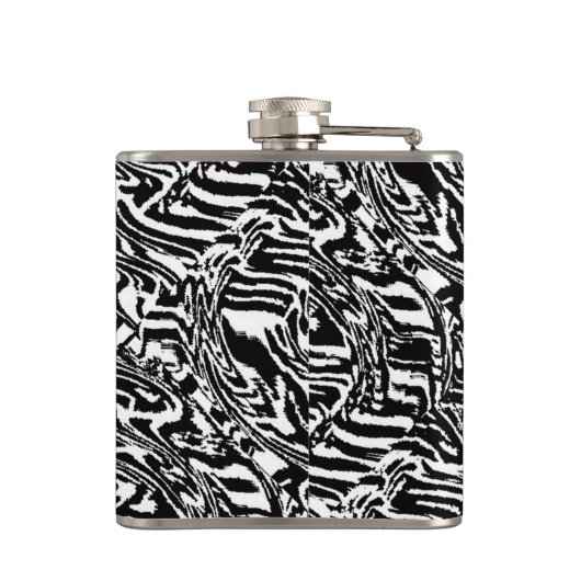 Zebra zwart heupfles (Achterkant)