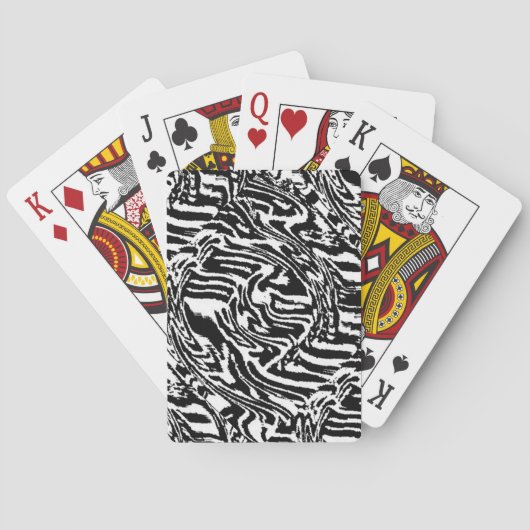Zebra zwart pokerkaarten (Achterkant)