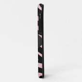 Zebra zwart-roze monogram Case-Mate iPhone case (Achterkant/links)