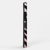Zebra zwart-roze monogram Case-Mate iPhone case (Achterkant/rechts)