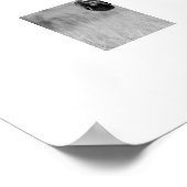 Zebra zwart-wit afdrukPoster Poster (Hoek)