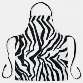 Zebra zwart-wit hide huid patroon schort