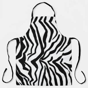 Zebra zwart-wit hide huid patroon schort