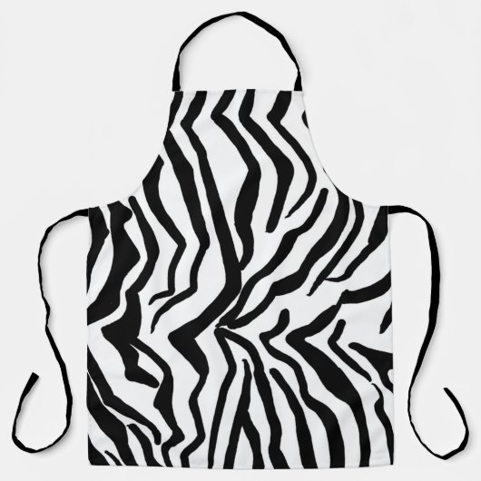 Zebra zwart-wit hide huid patroon schort (Voorkant)