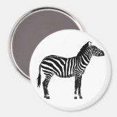 Zebra - Zwart-wit Magneet (Voorkant / Achterkant)