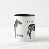 Zebra - Zwart-wit Mok (Midden)