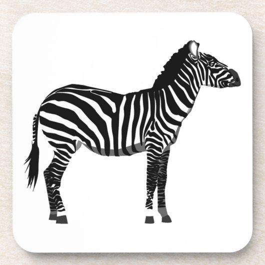 Zebra - Zwart-wit Onderzetter (Voorkant)