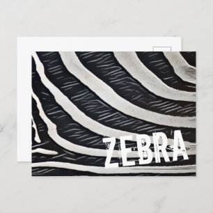 Zebra zwart-wit ontwerp voor Dierenvriend Feestdagenkaart