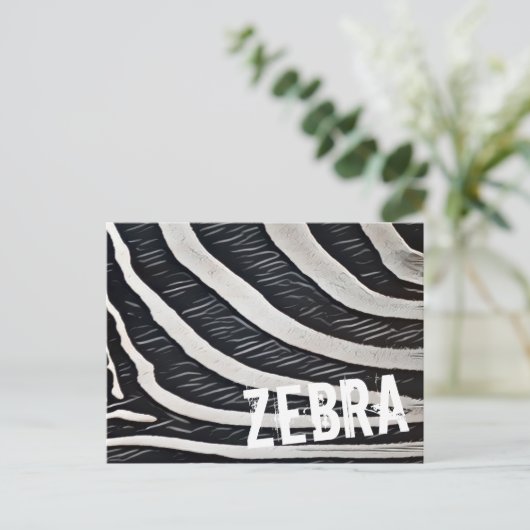 Zebra zwart-wit ontwerp voor Dierenvriend Feestdagenkaart (Staand voorkant)