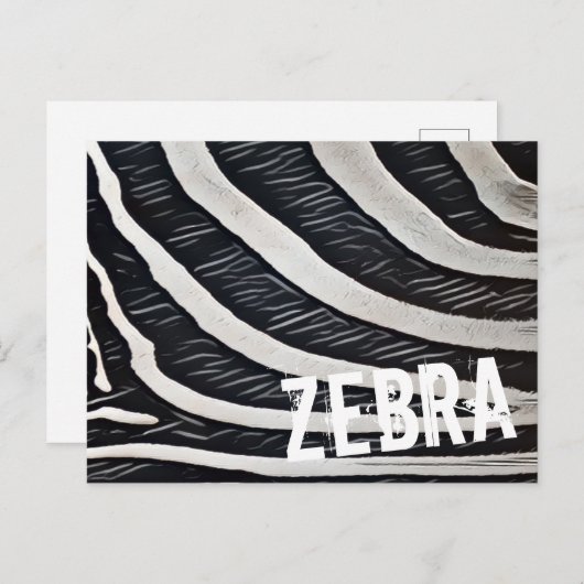 Zebra zwart-wit ontwerp voor Dierenvriend Feestdagenkaart (Voorkant / Achterkant)