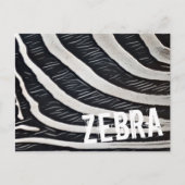 Zebra zwart-wit ontwerp voor Dierenvriend Feestdagenkaart (Voorkant)