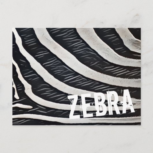 Zebra zwart-wit ontwerp voor Dierenvriend Feestdagenkaart (Voorkant)