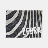 Zebra zwart-wit ontwerp voor Dierenvriend Fleece Deken (Voorkant (Horizontaal))