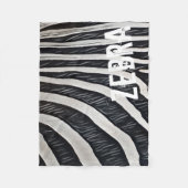 Zebra zwart-wit ontwerp voor Dierenvriend Fleece Deken (Voorkant)