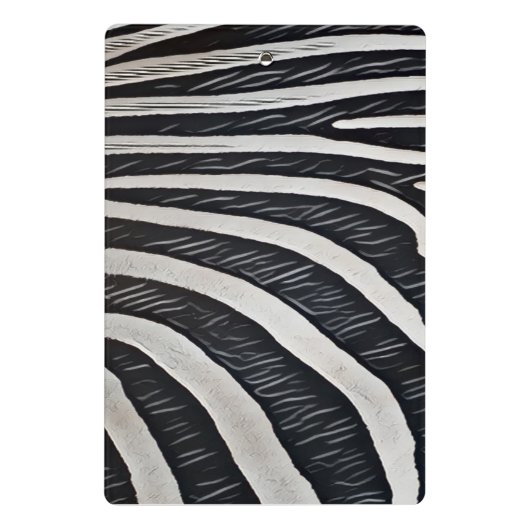 Zebra zwart-wit ontwerp voor Dierenvriend Mini Klembord (Achterkant)
