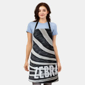 Zebra zwart-wit ontwerp voor Dierenvriend Schort (Gedragen)