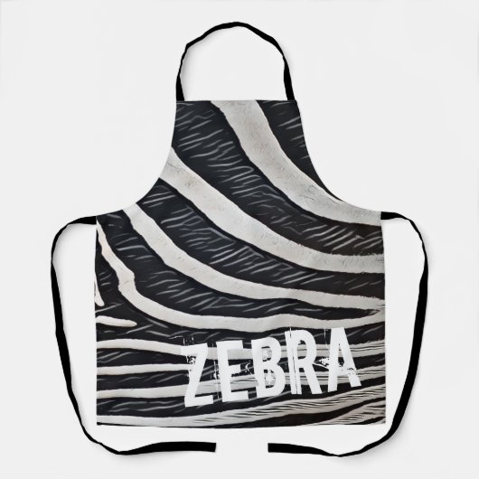 Zebra zwart-wit ontwerp voor Dierenvriend Schort (Voorkant)
