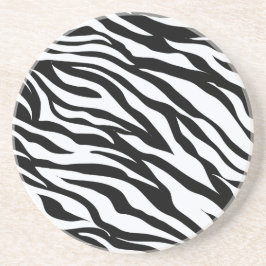 Zebra zwart-wit patroon drinkviltjes zandsteen onderzetter