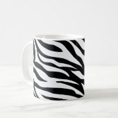 Zebra zwart-wit patroon   koffiemok (Voorkant links)
