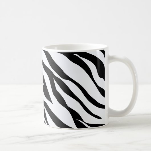 Zebra zwart-wit patroon koffiemok (Rechts)