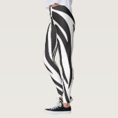 Zebra zwart-wit Print strepen patroon trendy Leggings (Links)