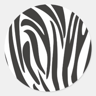 Zebra Zwart-wit Stripes Trendy design Ronde Sticker