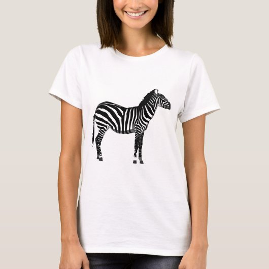 Zebra - Zwart-wit T-shirt (Voorkant)