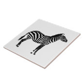 Zebra - Zwart-wit Tegeltje (Zijkant)