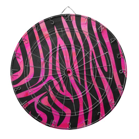Zebra zwart-witroze afdrukken dartbord (Voorkant)