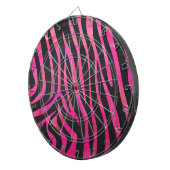 Zebra zwart-witroze afdrukken dartbord (Voorkant Rechts)