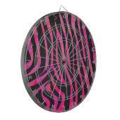 Zebra zwart-witroze afdrukken dartbord (Voorkant Links)