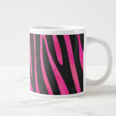 Zebra zwart-witroze afdrukken grote koffiekop (Rechts)