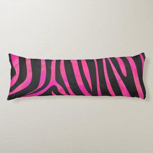 Zebra zwart-witroze afdrukken lichaamskussen (Voorkant)