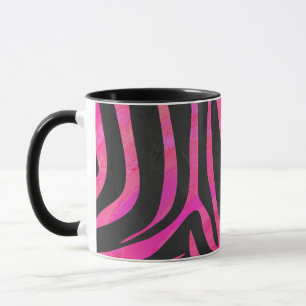 Zebra zwart-witroze afdrukken mok
