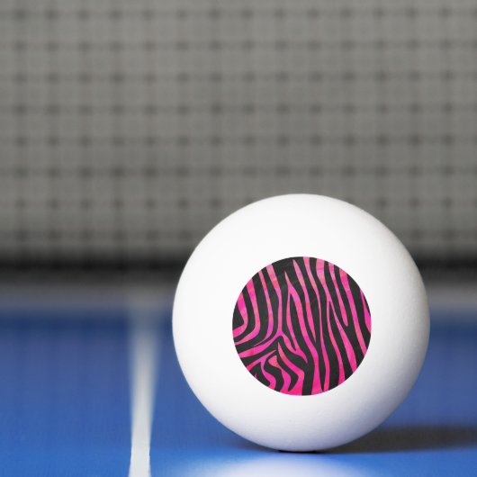 Zebra zwart-witroze afdrukken pingpongbal (Net)