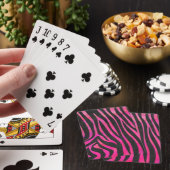 Zebra zwart-witroze afdrukken pokerkaarten (Insitu)