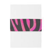 Zebra zwart-witroze afdrukken uitnodigingen wikkel (Achterkant Voorbeeld)