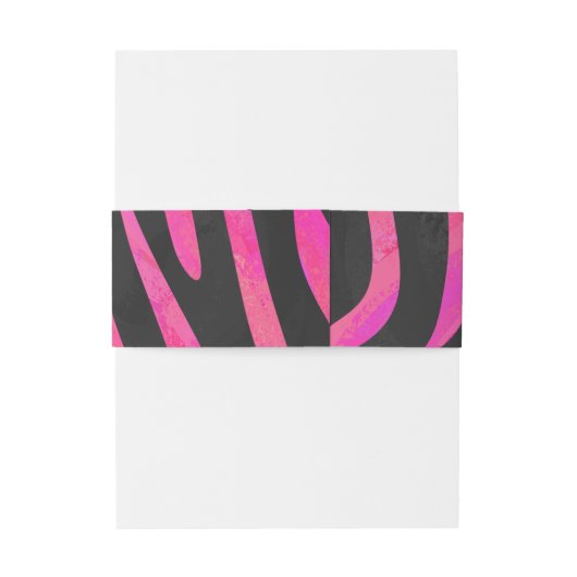 Zebra zwart-witroze afdrukken uitnodigingen wikkel (Achterkant Voorbeeld)