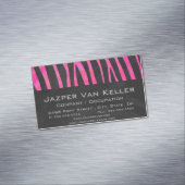 Zebra zwart-witroze afdrukken visitekaartje magneet (Voorbeeld)