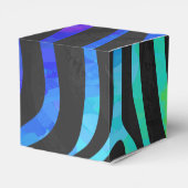 Zebra, zwarte en regenboogafdrukken bedankdoosjes (Achterkant)