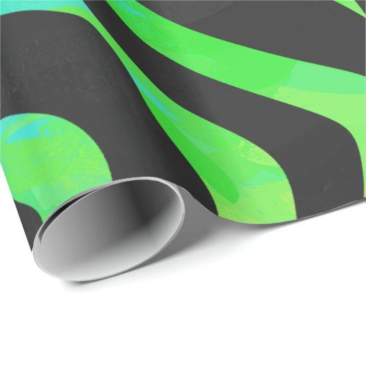 Zebra, zwarte en regenboogafdrukken cadeaupapier (Rol Hoek)