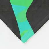 Zebra, zwarte en regenboogafdrukken fleece deken (Hoek)