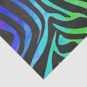 Zebra, zwarte en regenboogafdrukken tissuepapier (Detail)